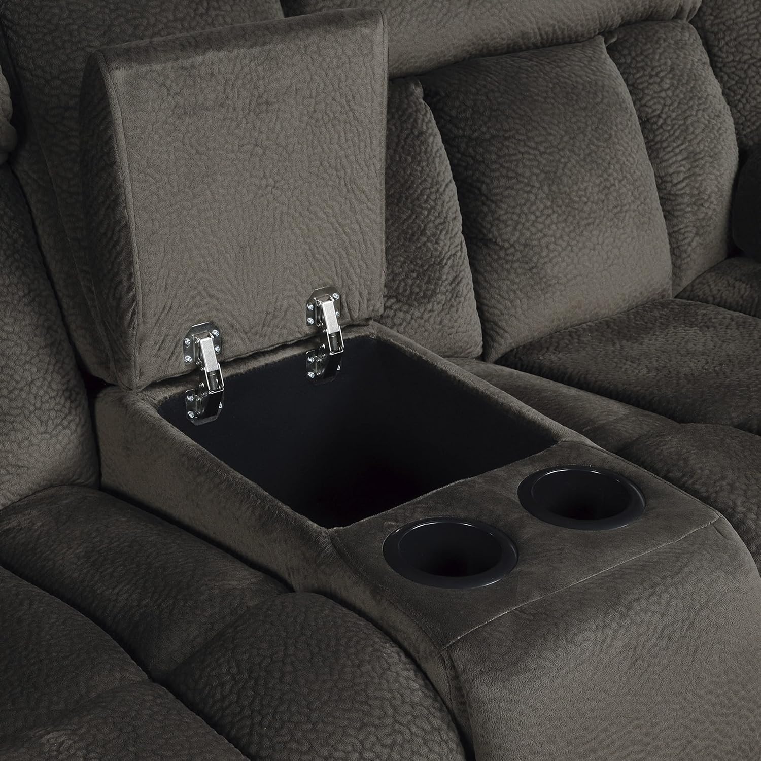 Lexicon Reclining Living Room Set, Manual Reclining Sofas, Couches for Living Room, Includes Reclining Sofa and Dual Glider Recliner Loveseat, 2-Piece Set, Chocolate