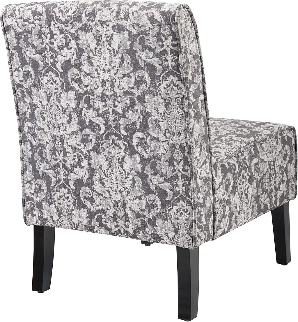 Linon Coco Accent Chair, Gray Damask