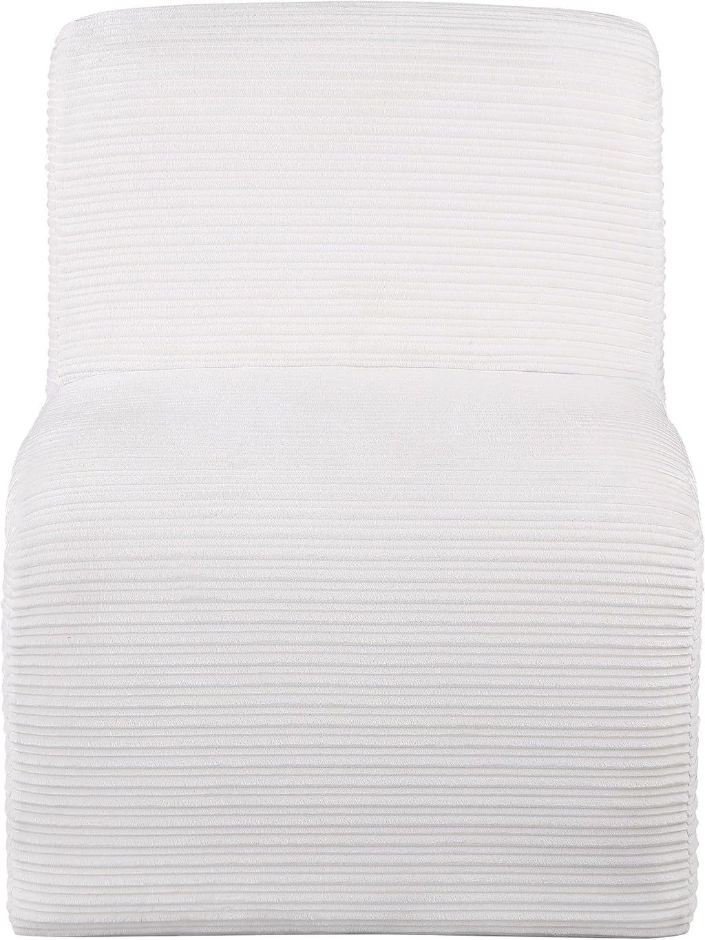 Coaster Home Furnishings - Drayton - Wood and Metal - Upholstered Armless Accent Chair with Sinuous Curves, Ribbed Detailing and Foam Padding - Living Room - Ivory - 907525