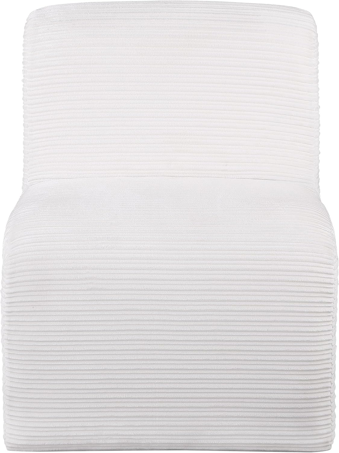 Coaster Home Furnishings - Drayton - Wood and Metal - Upholstered Armless Accent Chair with Sinuous Curves, Ribbed Detailing and Foam Padding - Living Room - Ivory - 907525