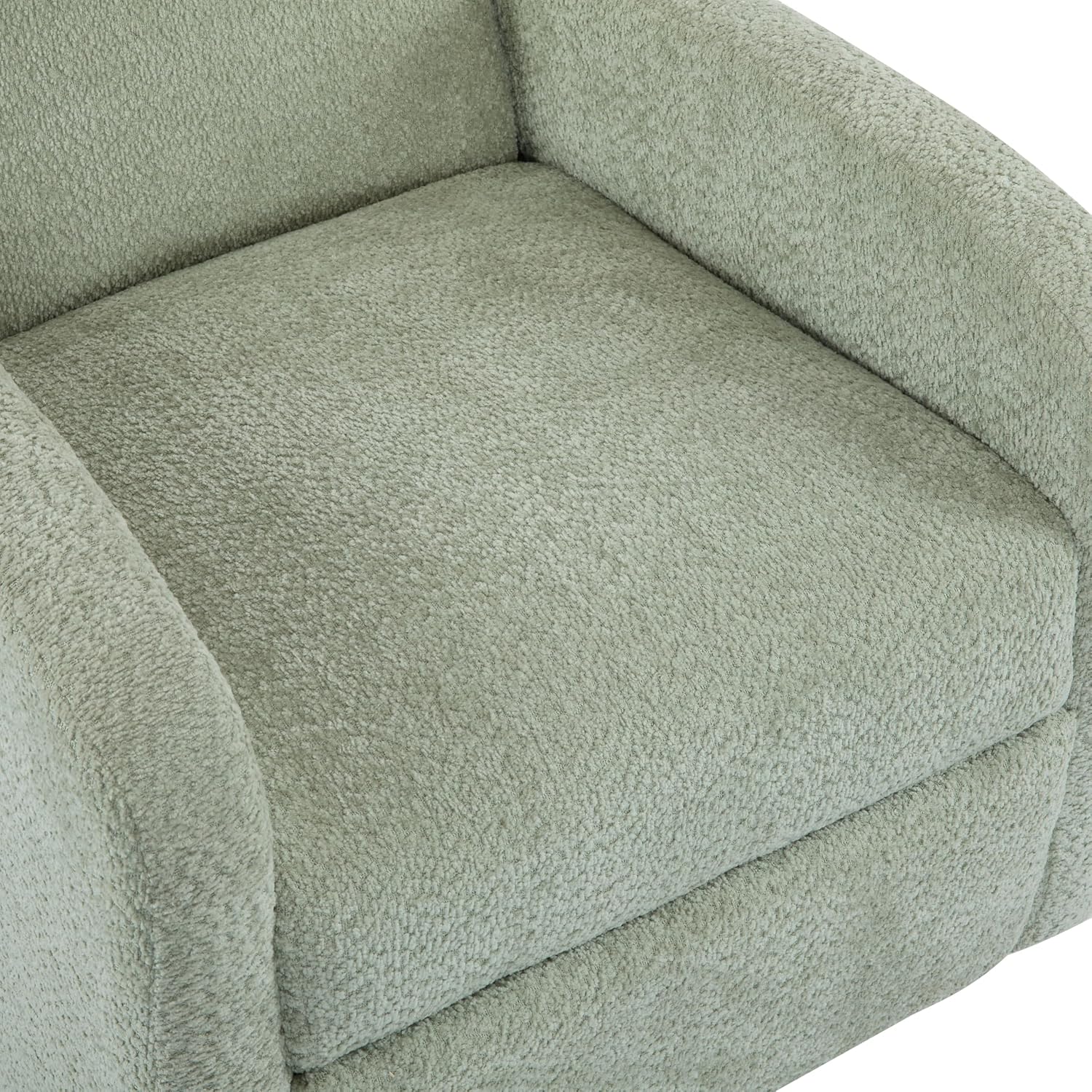 Christopher Knight Home Sidney Boucle Fabric Upholstered 360° Swivel Chair, Push-Back Recliner, Solid Wood Glider Recliner with Rotation, Living Room Lounge Chair, Adjustable Backrest, Greyish Green