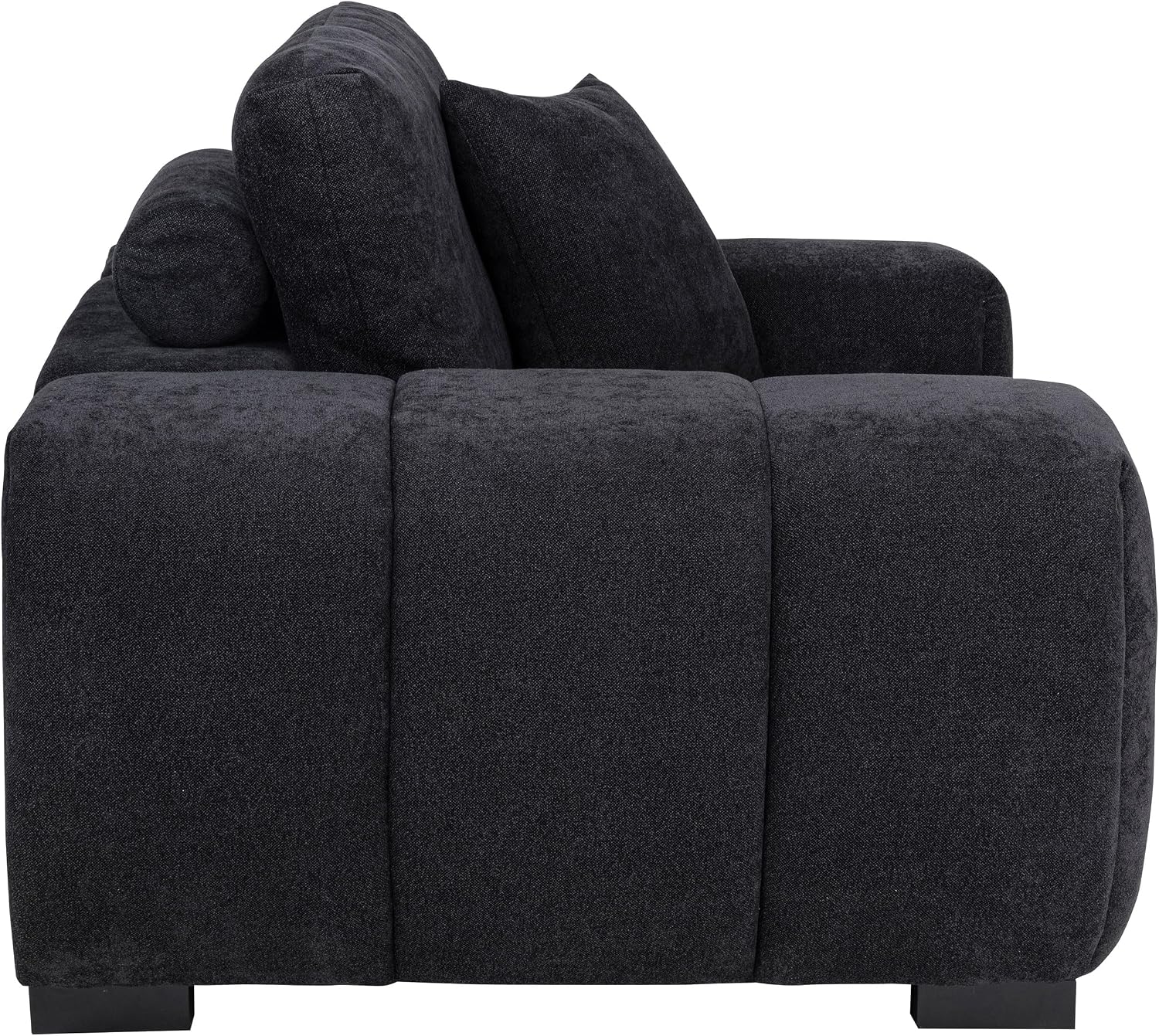 Coaster Home Furnishings - Octavia - Fabric Upholstered Accent Chair with Track Arms, Tufted Back, Curved Shape and Pocket Coil Seating - Living Room - Black - 511063