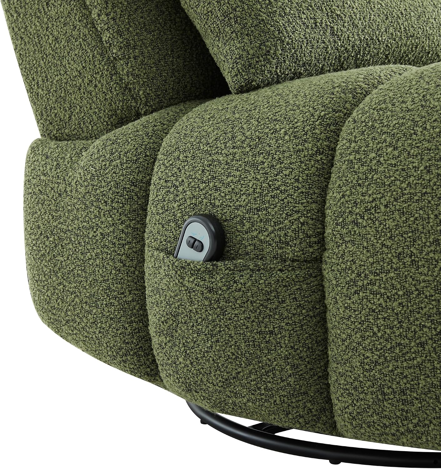Watson & Whitely Oversized Power Recliner Chair for Adults, Swivel Rocker Recliner Chair with Lumbar Support, Ultra-Comfy Glider Recliner for Living Room Theater Seating Single Sofa, Olive