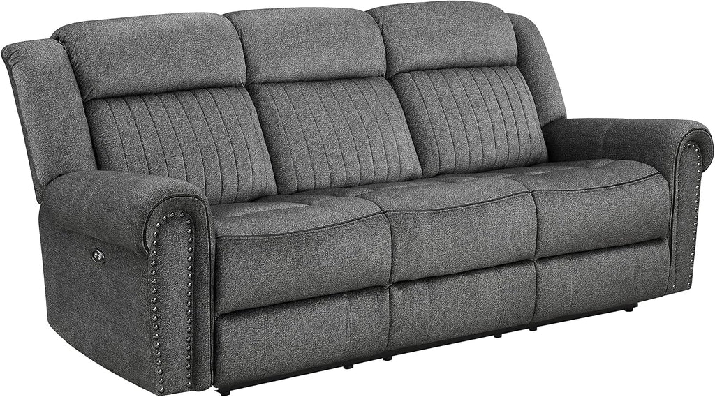 Lexicon Dakota 2-Piece Power Reclining Living Room Set, Charcoal