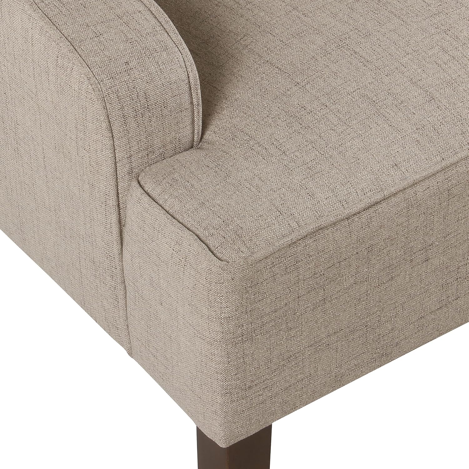 Homepop Home Decor | Upholstered Swoop Arm Accent Chair | Accent Chairs for Living Room & Bedroom | Decorative Home Furniture，Light Taupe