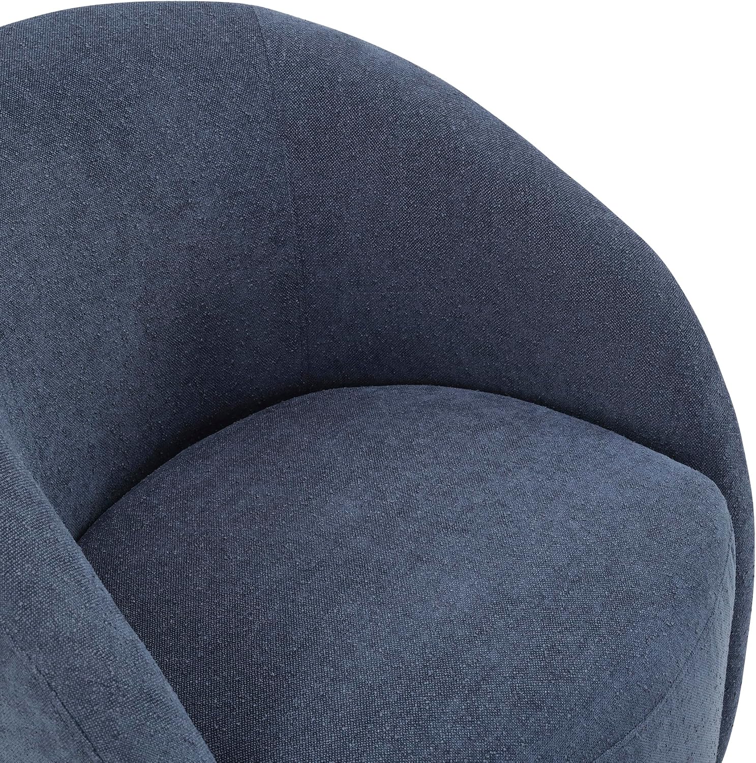 Lexicon 360 Degree Swivel Accent Chair, Boucle Fabric Arm Chair with Metal Swivel Base and Sloped Arms for Living Room/Bedroom/Office, Blue