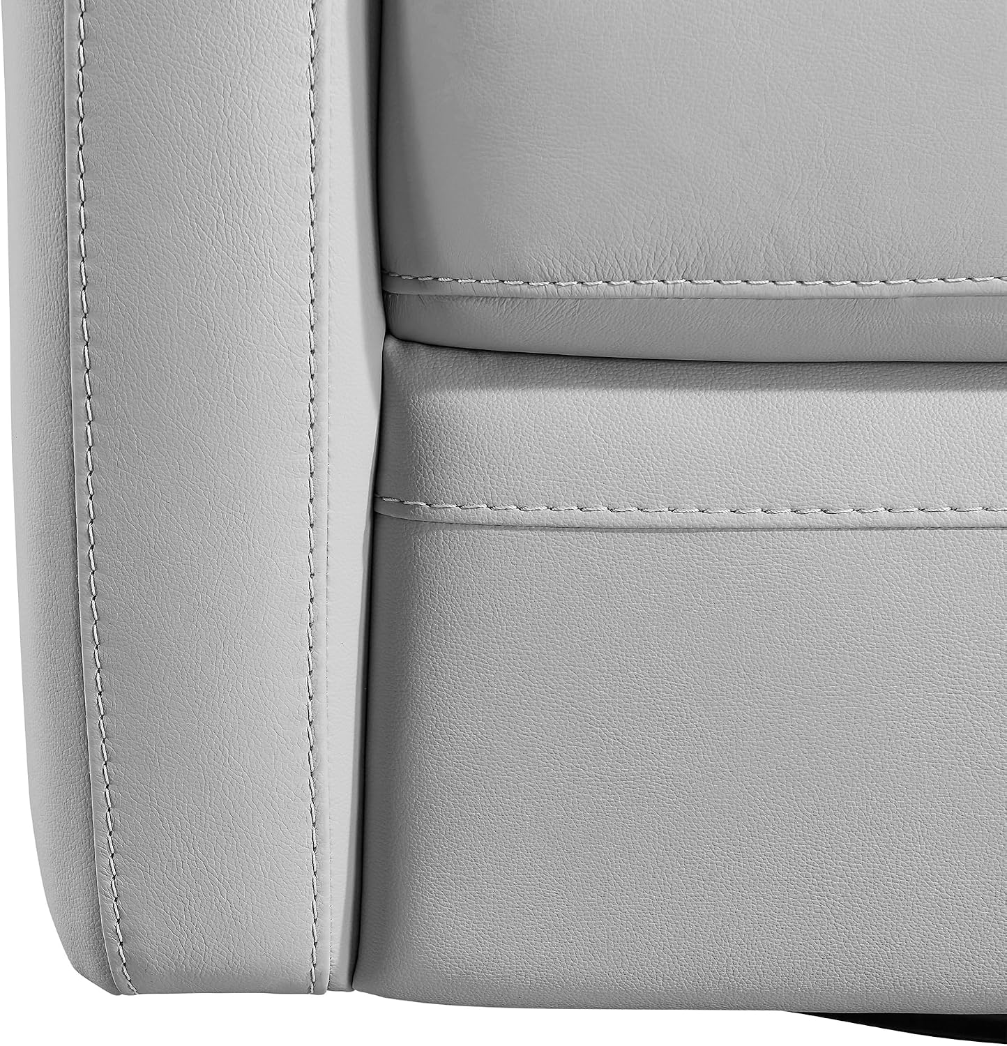 Armen Living Desi Contemporary Leather Swivel Living Room Accent Chair, 32' Wide, Dove Gray,LCDSCHDV