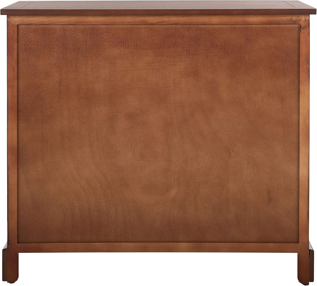 SAFAVIEH Furniture - Herman 2-Drawer Storage Unit - Dark Cherry - Solid Wood - Classic Storage Design - Ideal for Living Room, Entryway, Home Office, 29'W x 13'D x 27.5'H - Fully Assembled (AMH5702D)