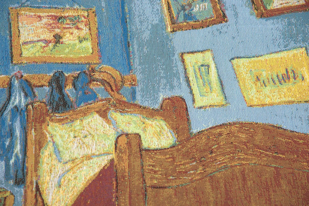 C Charlotte Home Furnishings Inc Chambre European Tapestry Wall Hanging | Viscose Cotton and Polyester Blend Wall Art | 28 in. x 37 in | Home Decor Accents | Inspired by Vincent Van Gogh