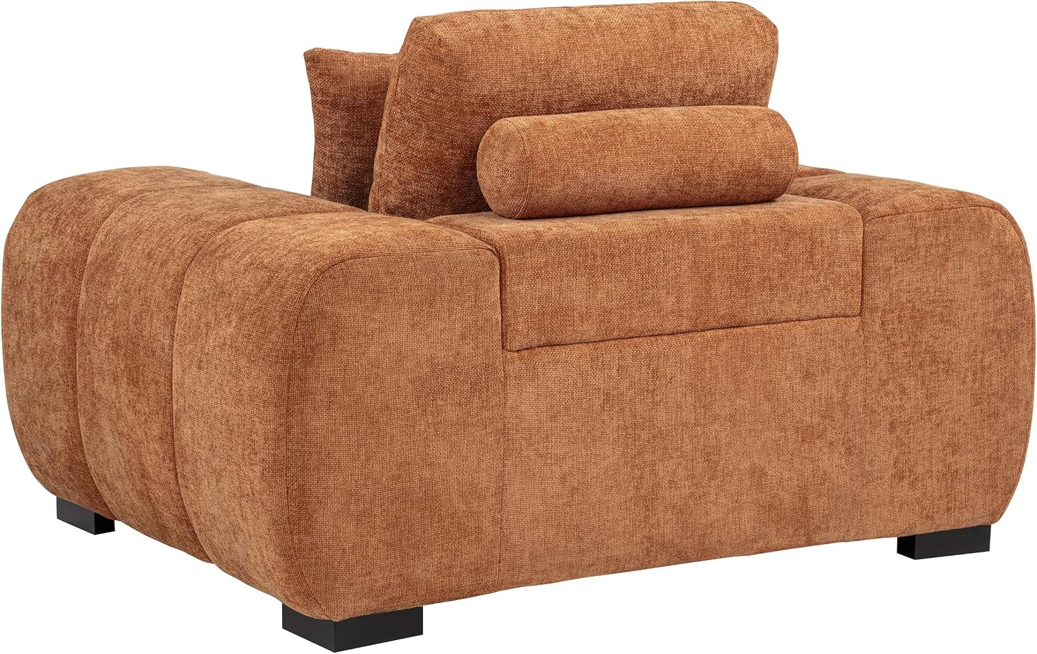 Coaster Home Furnishings - Octavia - Fabric Upholstered Track Arm Accent Chair with Curved Shape, Tufted Waterfall Seat and Reversible Back Cushion - Living Room - Orange - 509353