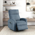 Lexicon Power Lift Recliner Chair for Elderly with Remote Control, Gentle Lift Motion, Side Pocket Armrest, Corduroy Upholstered Electric Recliner for Living Room/Bedroom, Easy Assembly, Midnight Blue