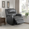 Lexicon Power Reclining Chair, Faux Leather Recliner with One-Touch Power Control, Home Theater Seating, Wall Hugger Recliner Chair, Comfortable Seating for Living Room or Bedroom, Gray