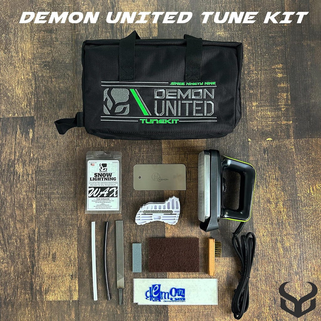 Demon United Total Ski and Snowboard Tuning Kit with Made in USA All Season Wax and Ski and Snowboard Ultra Vise for Tuning