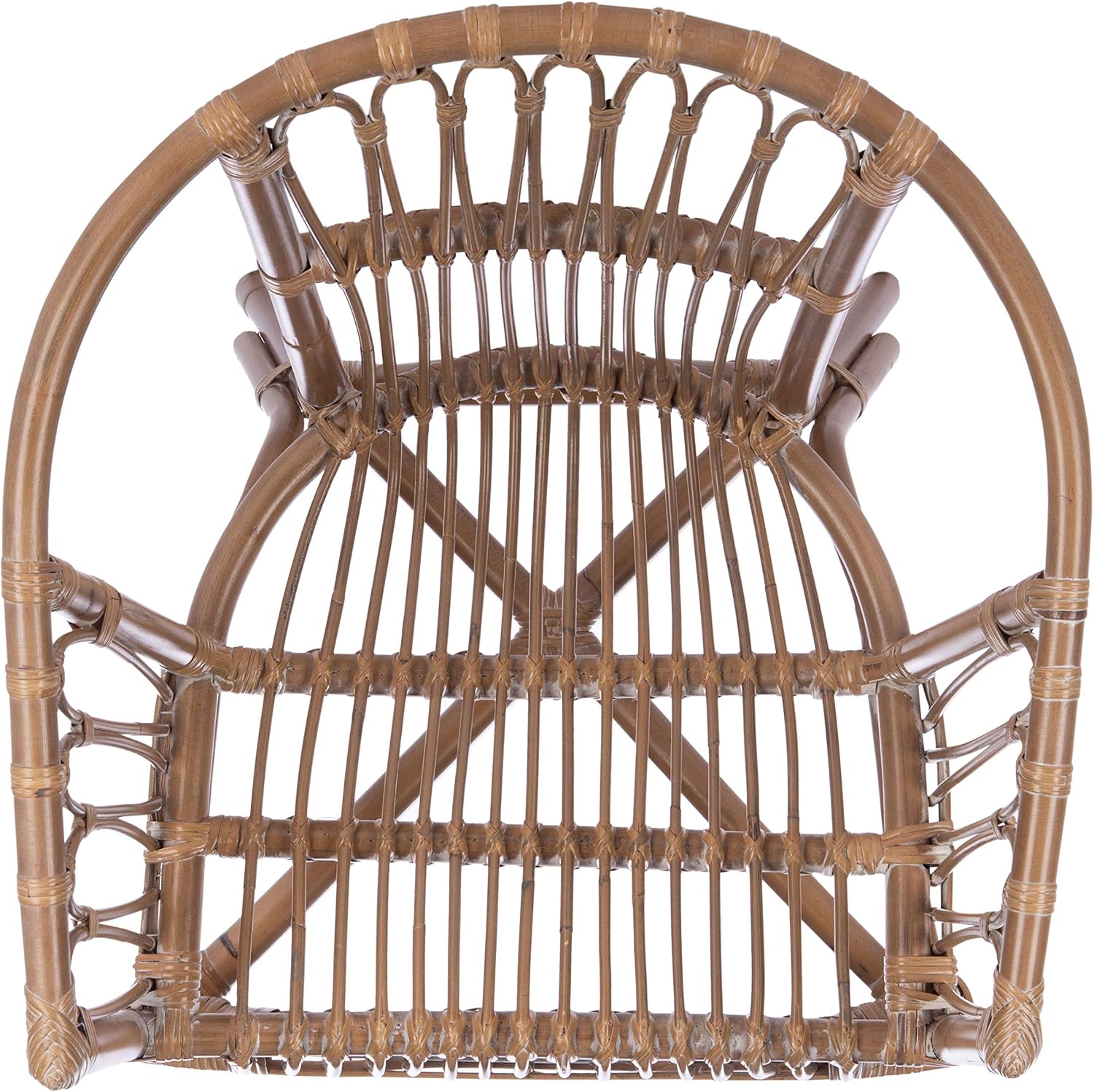 Safavieh Home Adriana Coastal Grey White Wash Rattan (Set of 2) Accent Chair (ACH6505D-SET2)