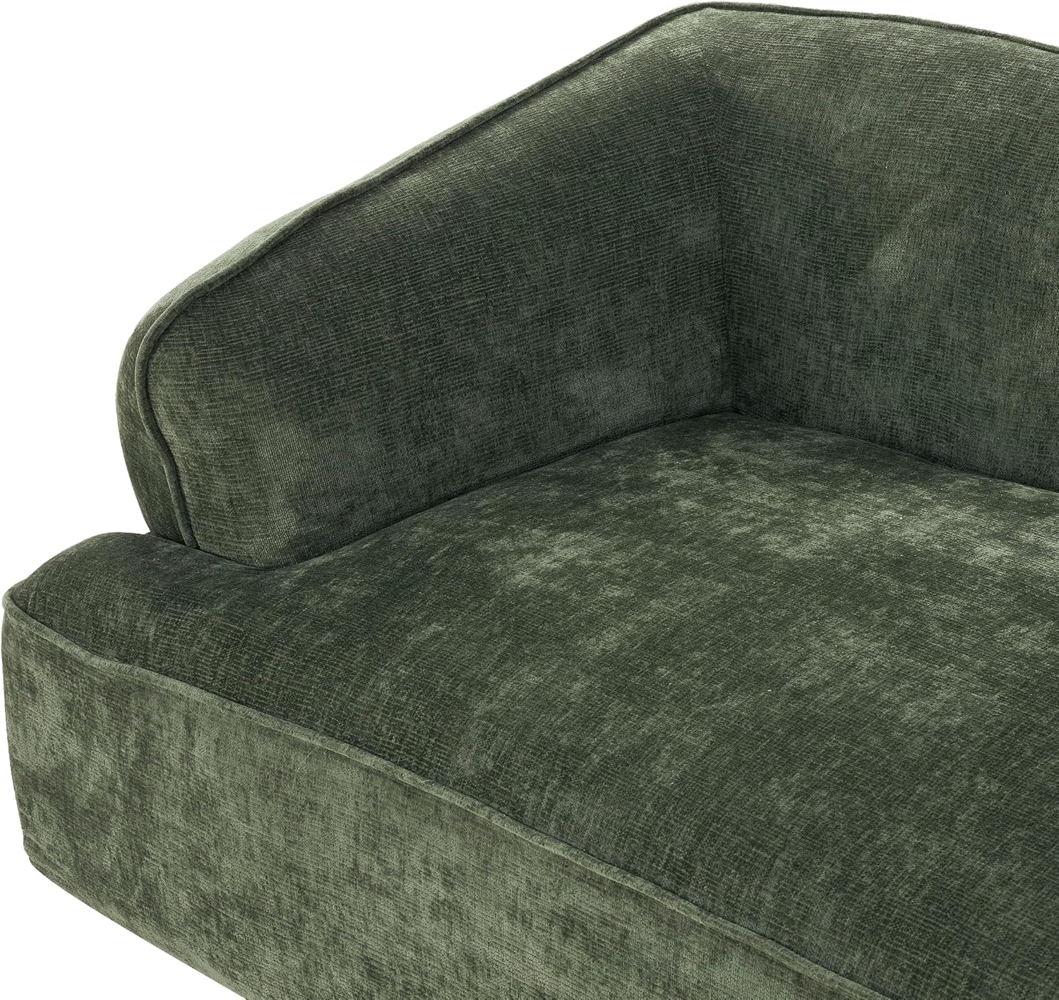 Christopher Knight Home Zacha 121' Modular L-Shape Sofa Couch with Chaise Lounge, Modern Boneless Sofa for Living Room, Fabric Upholstered Cloud Couch with Deep Seat, Olive Green