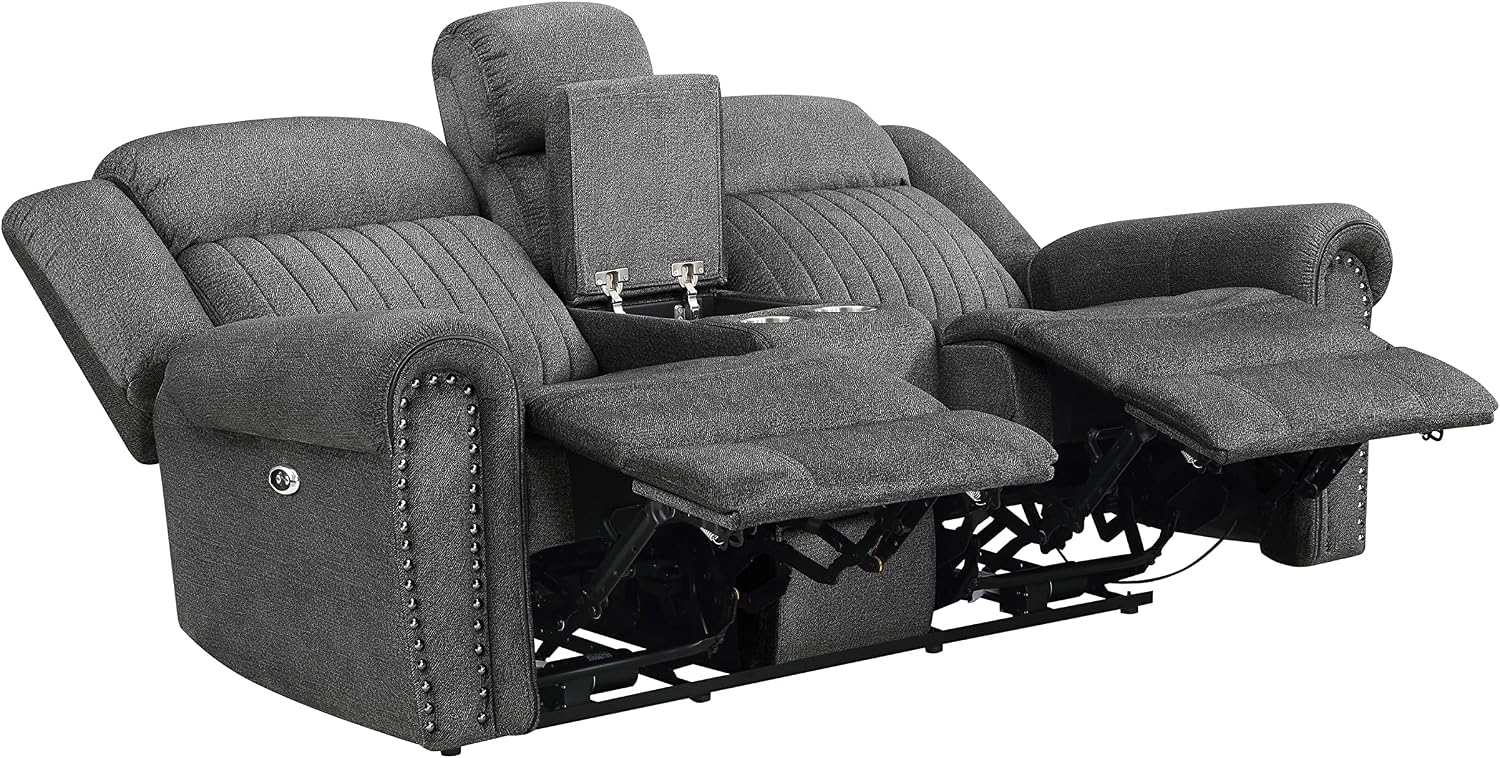 Lexicon Dakota 2-Piece Power Reclining Living Room Set, Charcoal