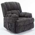 Power Lift Recliner Chair for Elderly, Oversized Chenille Electric Recliners Chairs for Living Room, Dual Motor 180° Lay Flat Recliner Big Sofa with Massage and Heating, Heavy-Duty, Grey