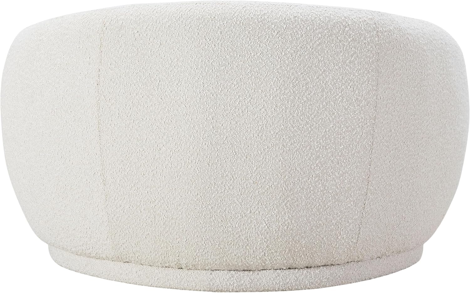 Meridian Furniture 693Cream-C Hyde Collection Modern | Contemporary Boucle Fabric Upholstered Accent Chair with Rounded Back, Cream, 42' W x 38' D x 27.5' H