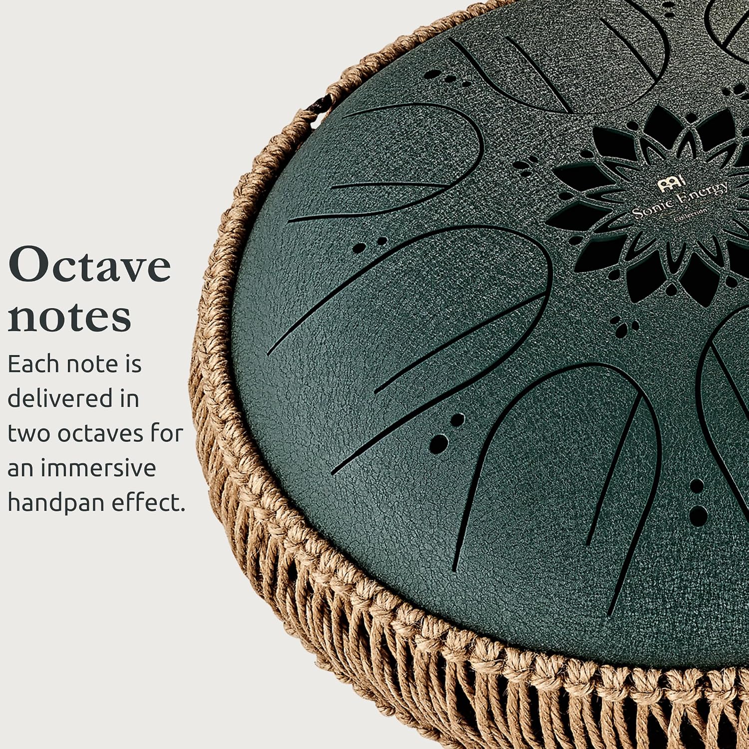 Meinl Sonic Energy Octave Steel Tongue Drum 8 Notes 10' with Mallets, Bag — Sound Healing Instrument for Musical Education, Meditation, ASMR, Yoga