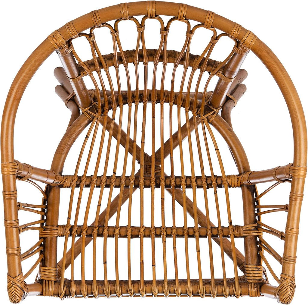Safavieh Home Adriana Coastal Honey Brown Wash Rattan (Set of 2) Accent Chair (ACH6505C-SET2)
