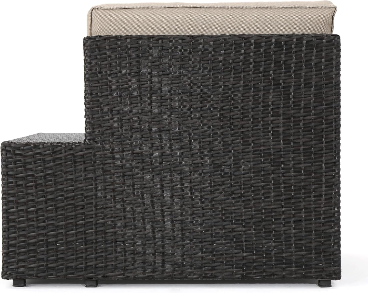 Christopher Knight Home Santa Cruz Outdoor Wicker Sectional Sofa Set with Water Resistant Cushions, 6-Pcs Set, Brown