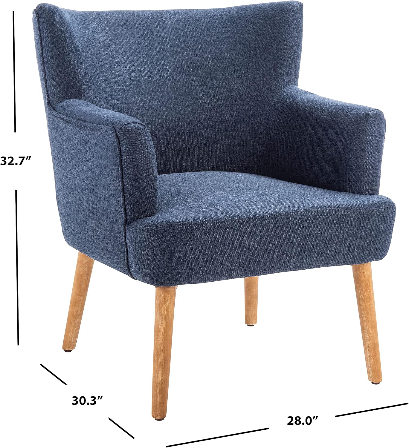 SAFAVIEH Home Collection Delfino Navy/Natural Accent Chair