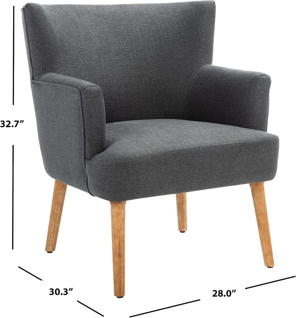 SAFAVIEH Home Collection Delfino Dark Grey/Natural Accent Chair