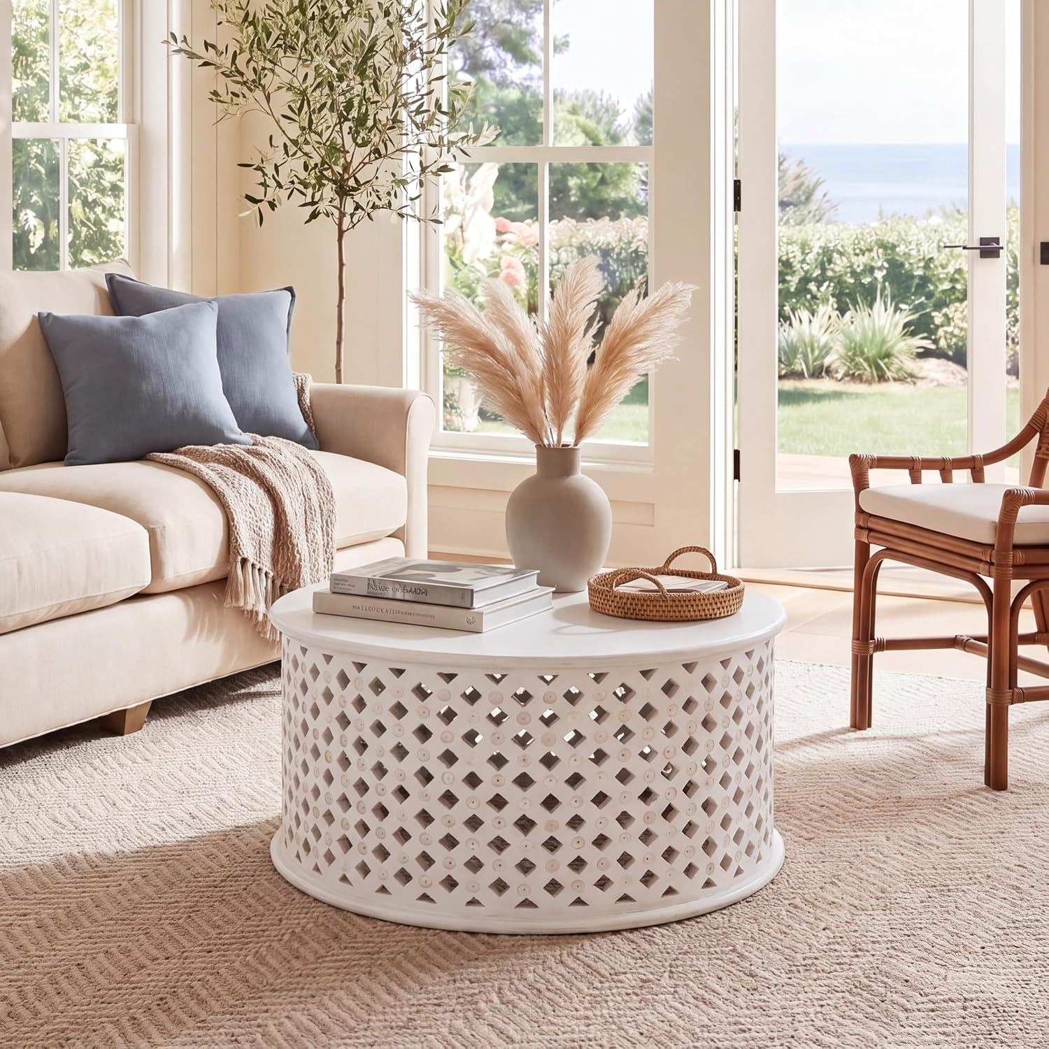 Safavieh Home Collection COF5301 Table, White Wash