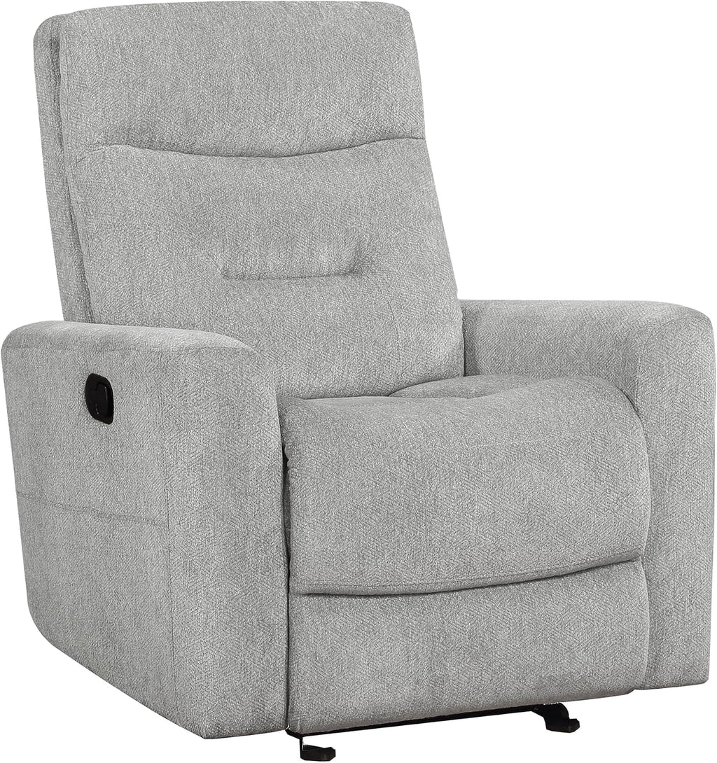 Lexicon Glider Recliner Chair Living Room Reclining Sofa Chair, Home Theater Seating, Nursery Glider Recliner, Manual Recliner Sofa Chair for Living Room/Office/Apartment, Grey