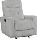 Lexicon Glider Recliner Chair Living Room Reclining Sofa Chair, Home Theater Seating, Nursery Glider Recliner, Manual Recliner Sofa Chair for Living Room/Office/Apartment, Grey