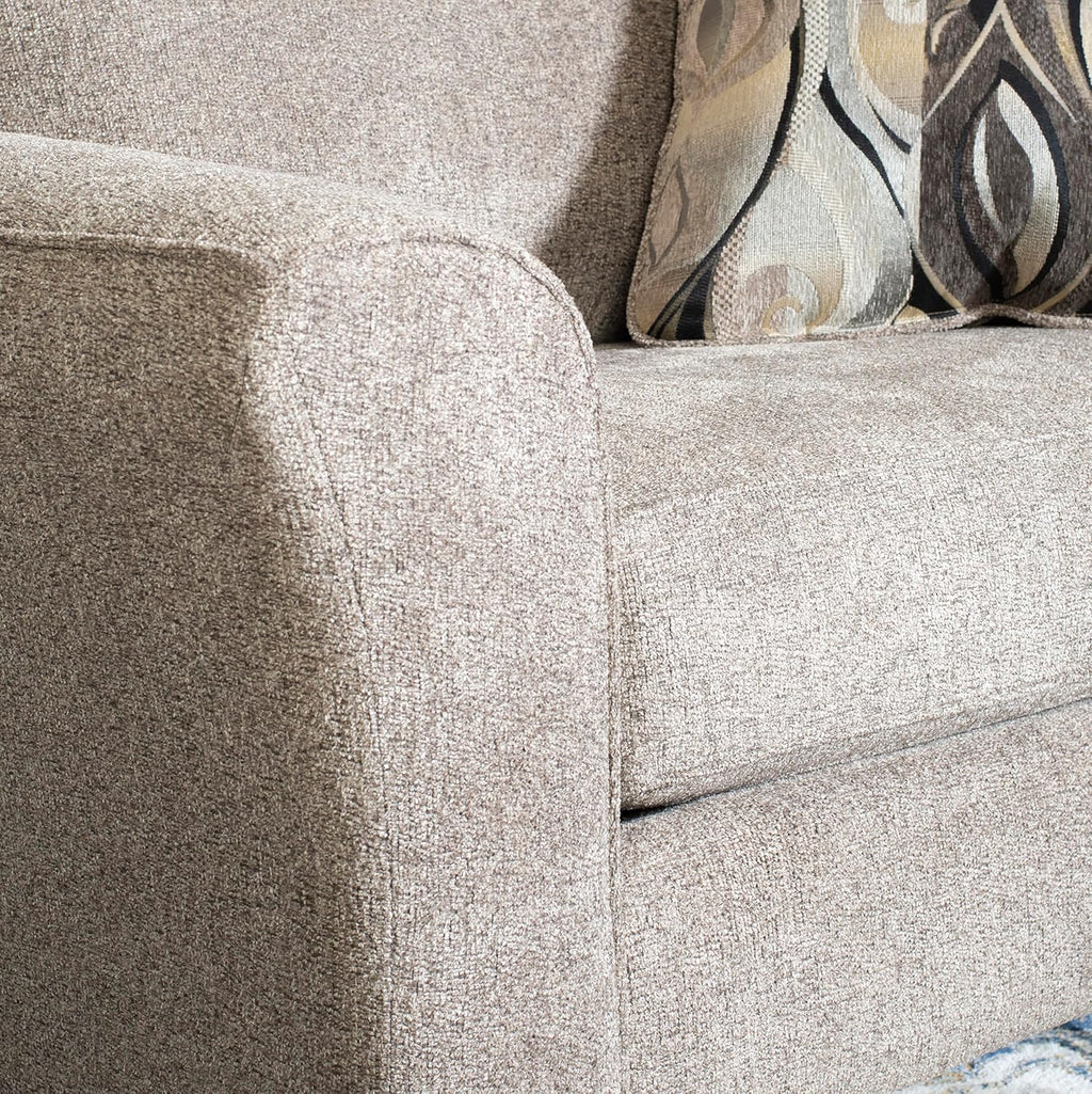 Roundhill Furniture Camaro Platinum Fabric Pillow back Accent