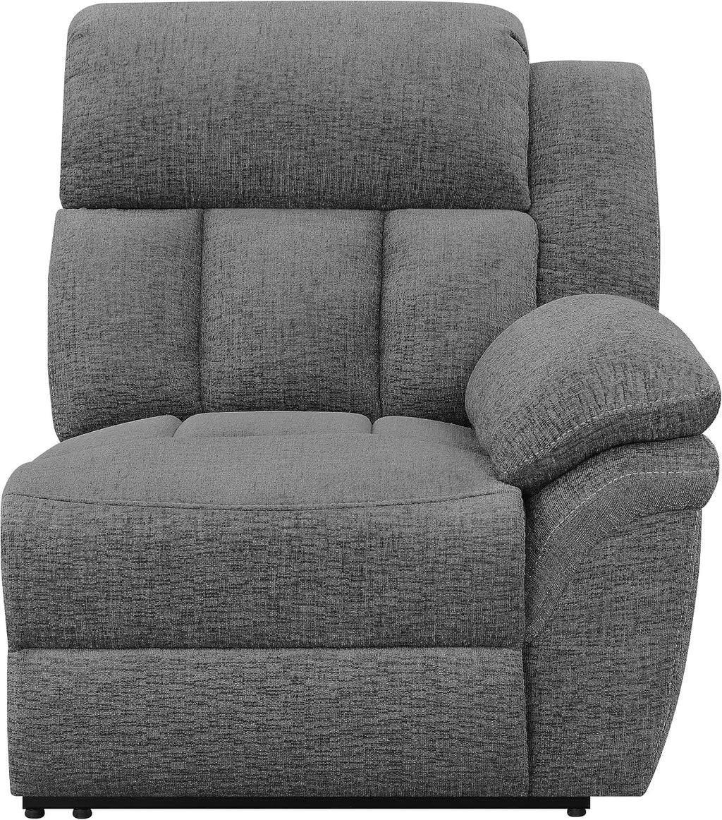 Coaster Home Furnishings - Bahrain - Upholstered - 5-Piece Theater Seating with Recliners, Cupholder Consoles & Thick Pillowtop Armrests - Living Room, Home Theater - Charcoal - 609541T