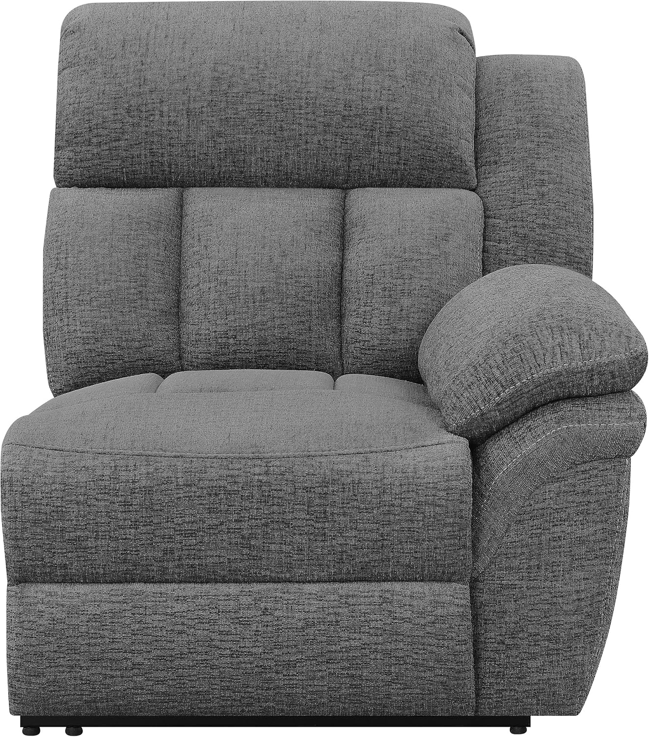 Coaster Home Furnishings - Bahrain - Upholstered - 5-Piece Theater Seating with Recliners, Cupholder Consoles & Thick Pillowtop Armrests - Living Room, Home Theater - Charcoal - 609541T