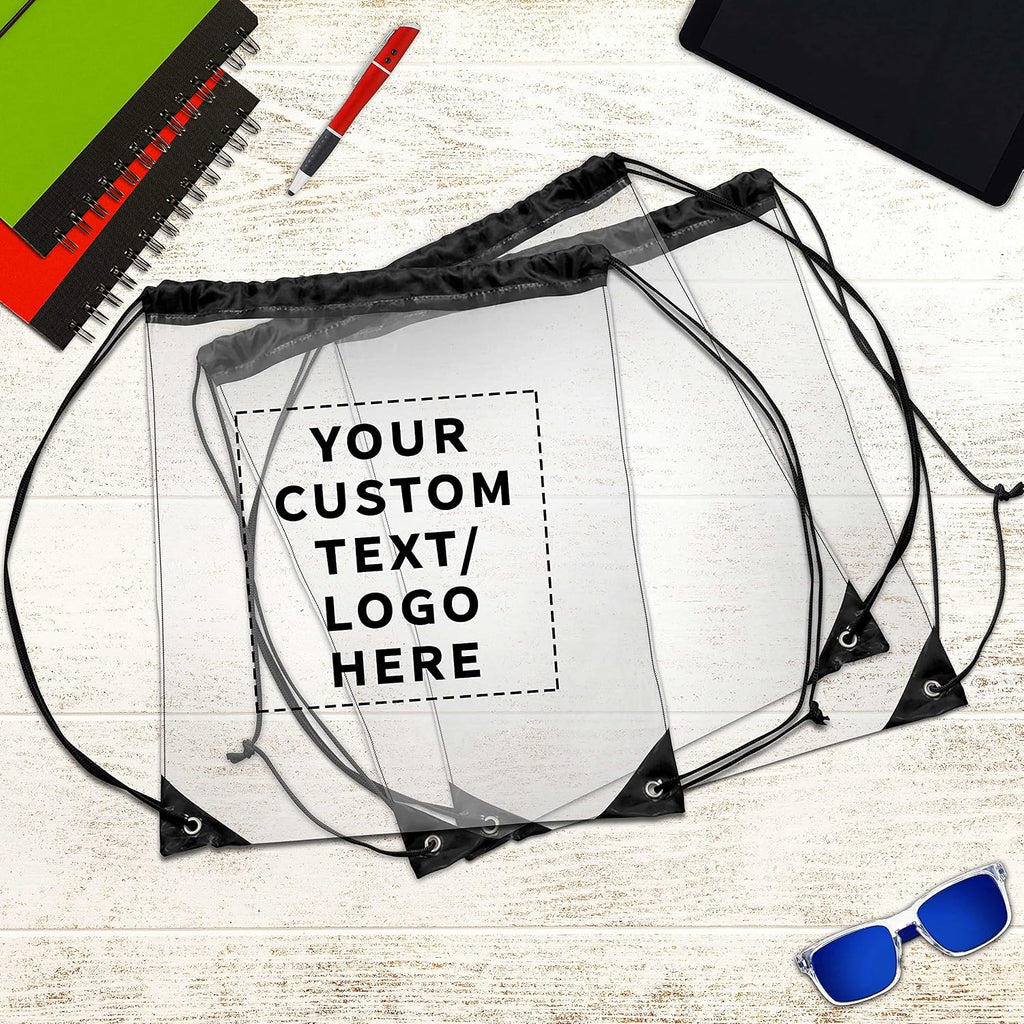 DISCOUNT PROMOS Plastic Drawstring Backpacks