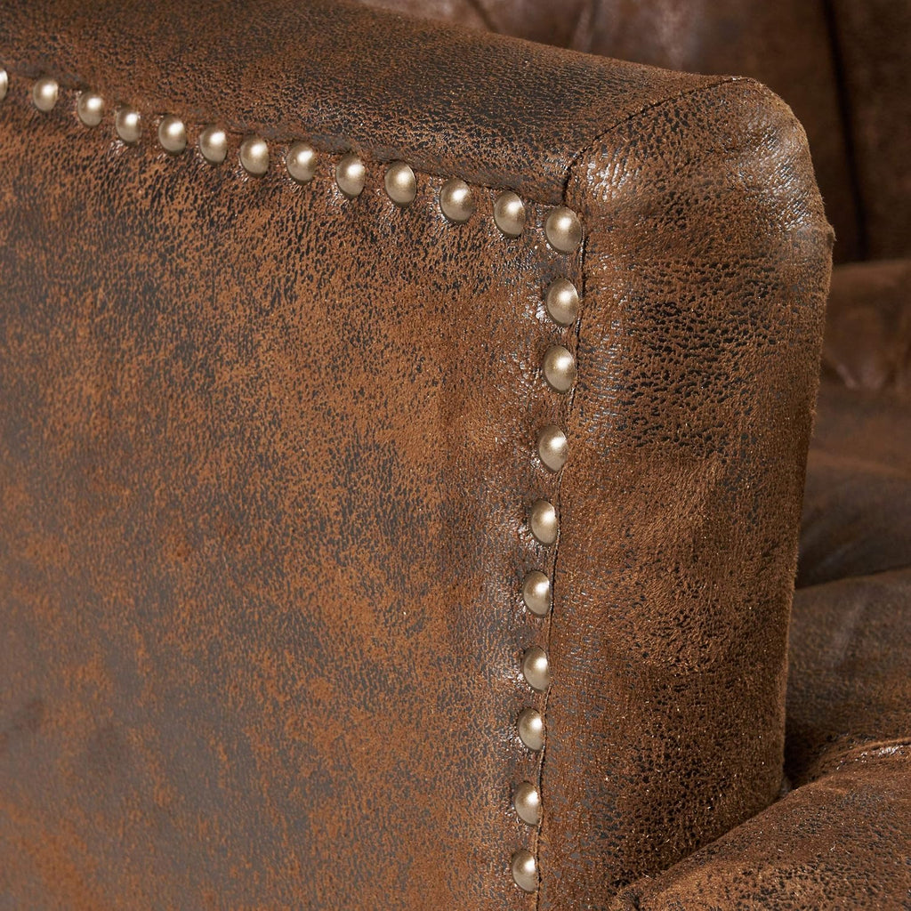 Christopher Knight Home Malone Tufted Club Chair, Brown 28D x 29.5W x 33.5H Inch