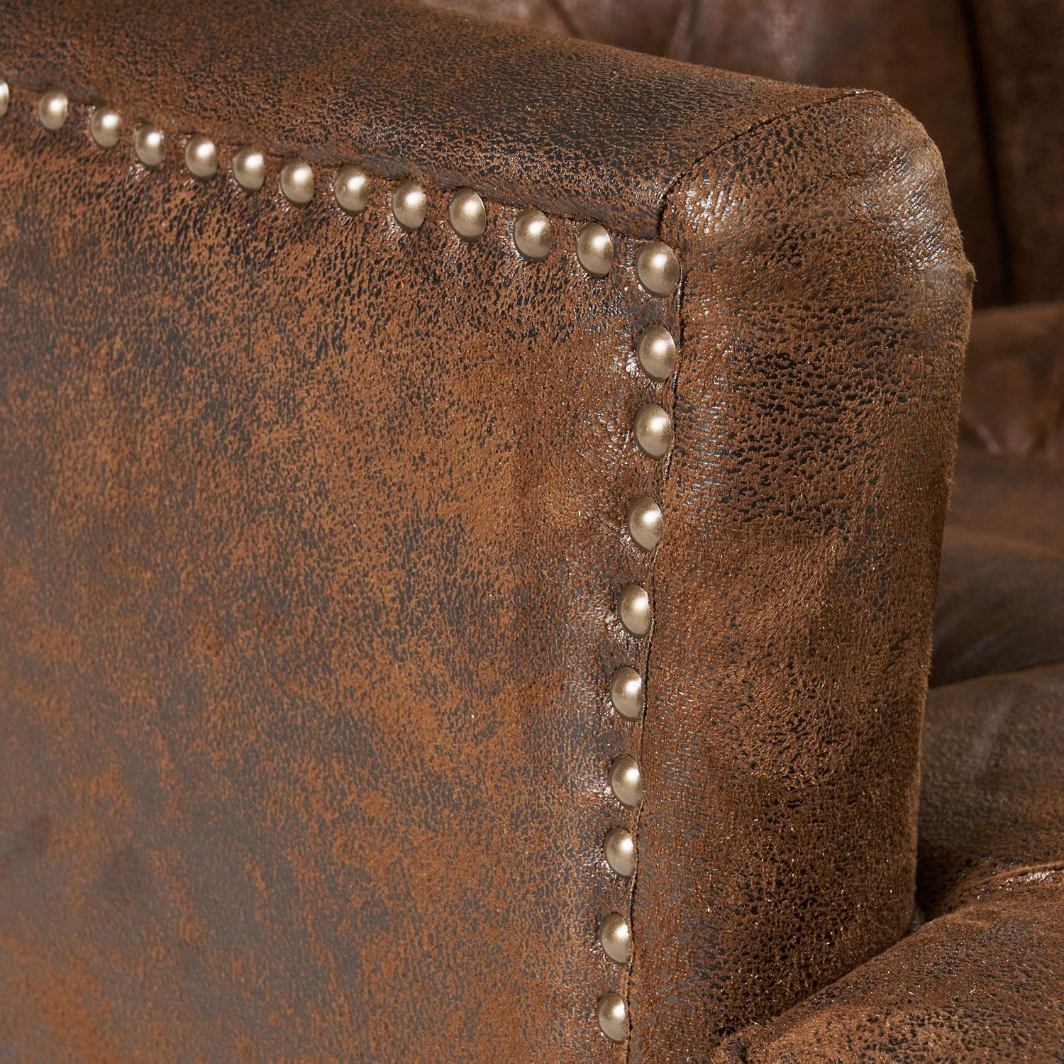 Christopher Knight Home Malone Tufted Club Chair, Brown 28D x 29.5W x 33.5H Inch