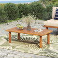 Christopher Knight Home Harra Outdoor Coffee Table for Patio Furniture Set, Weather Resistant Acacia Wood Accent Table, Rectangular End Table, Slat Panel Side Table for Yard Garden Porch, Teak