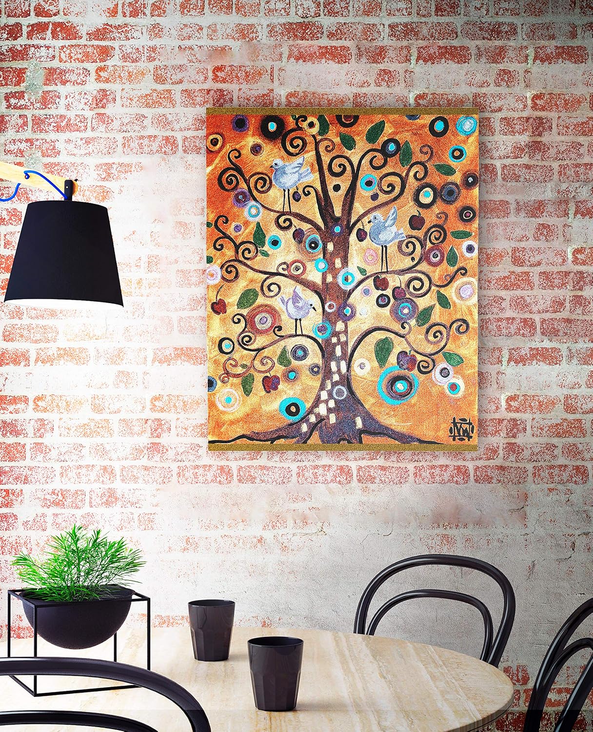 Tree of Life by Natasha Wescoat | Woven Tapestry Wall Art Hanging | Modern Spiritual Spiraling Design | 100% Cotton USA Size 53x42