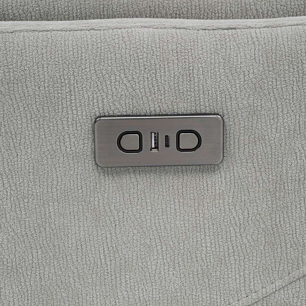 Coaster Home Furnishings - Adler - Upholstered Power Swivel Glider Recliner with Built-in Control Panel, Dual USB Ports, Foam Cushion and Transitional Style - Living Room - Ivory - 610423P
