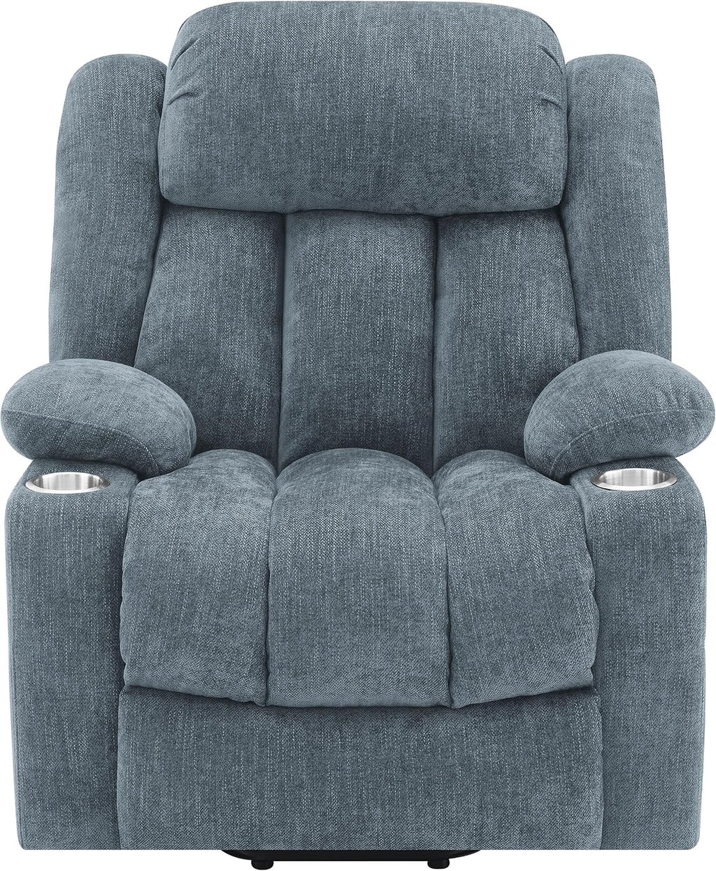 Coaster Home Furnishings - Houston - Fabric - Power Lift Recliner with Pillowtop Arms, Built-in USB Port, Power Panel and Two Cup Holders - Living Room - Slate Blue - 602294P