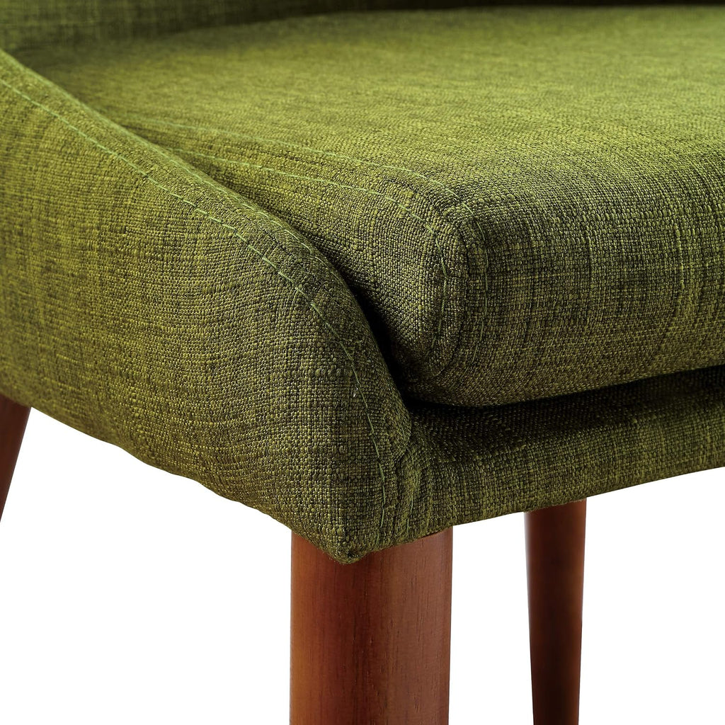 OSP Home Furnishings Palmer Mid-Century Modern Dining Chair, 2-Pack, Fabric, Green