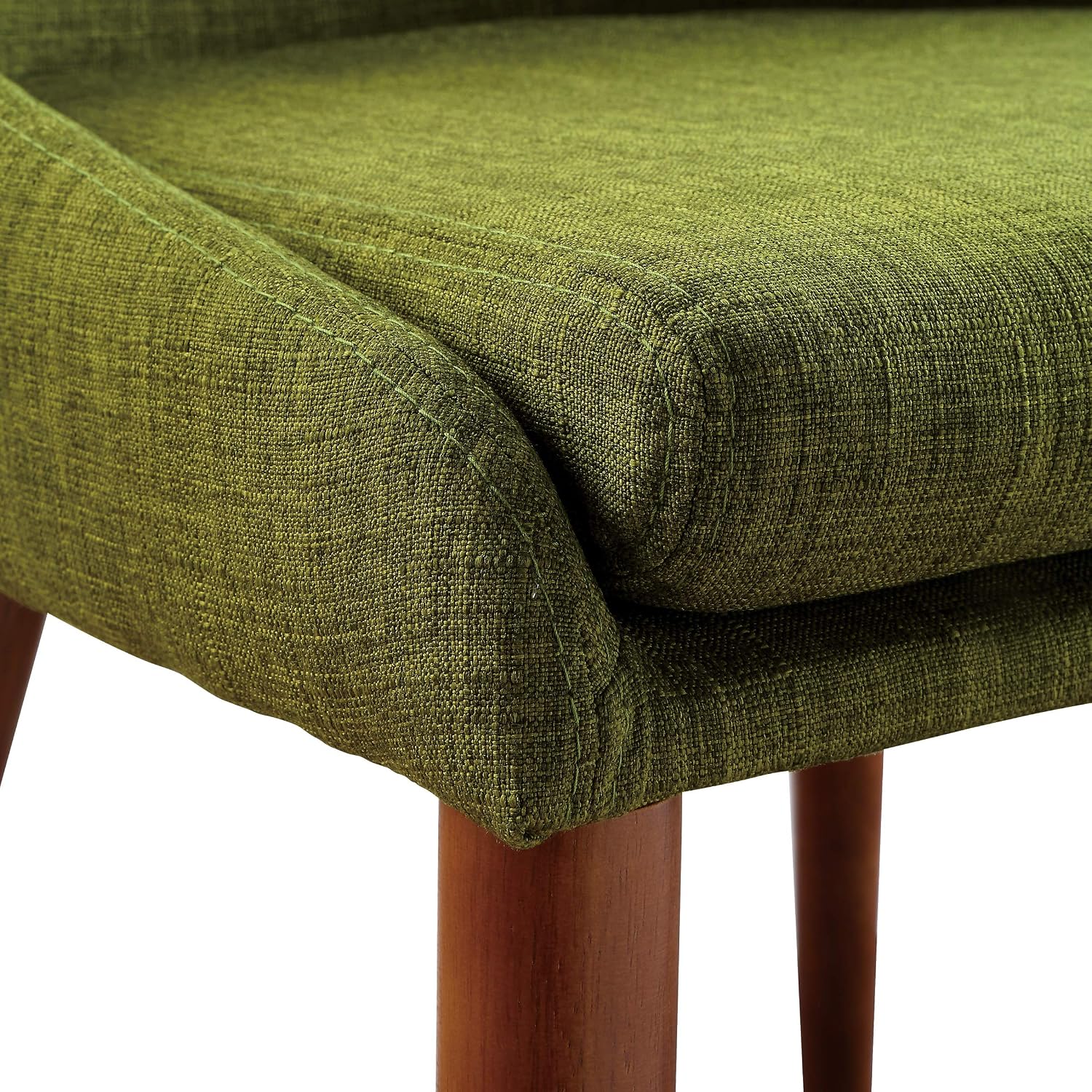 OSP Home Furnishings Palmer Mid-Century Modern Dining Chair, 2-Pack, Fabric, Green