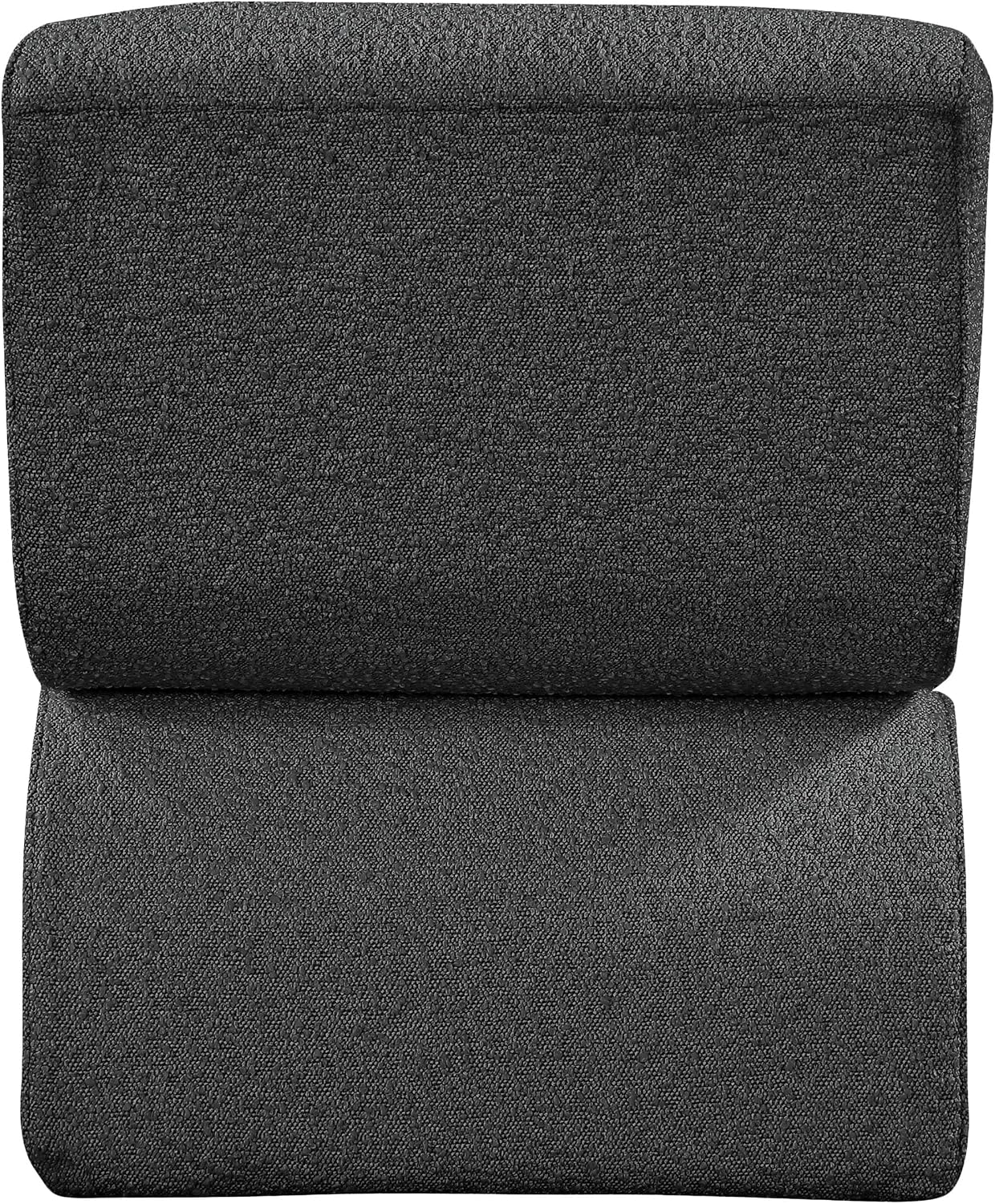 Meridian Furniture 599Black Desiree Collection Modern | Contemporary Boucle Fabric Upholstered Accent Chair with Rich Black Boucle Fabric, Curved Design, 22.5' W x 29' D x 28.5' H, Black