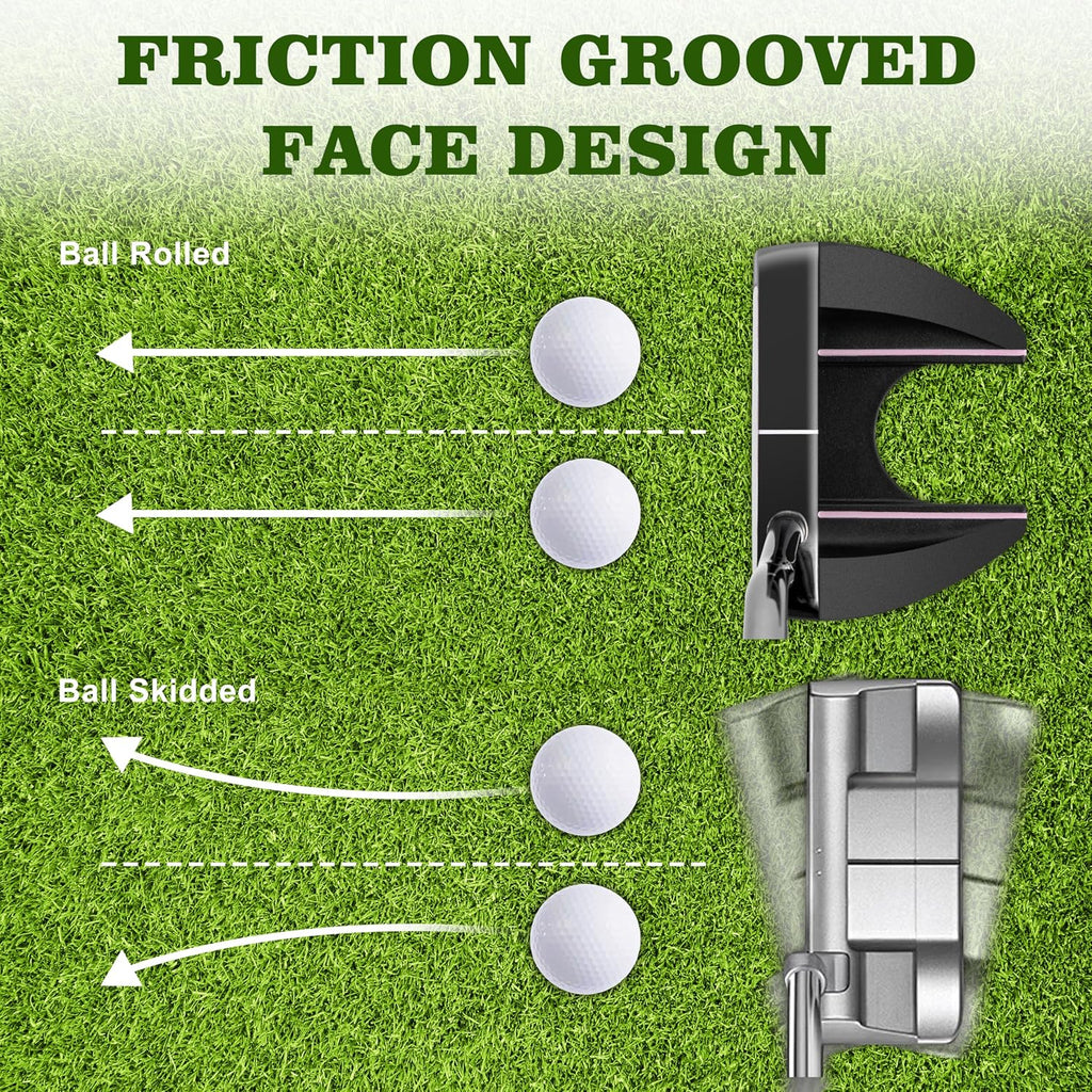 PGM 33' Golf Putters for Women Right Handed with Headcover, Alignment Aid High Moi Mallet Putter Golf Club for Straighter Putts