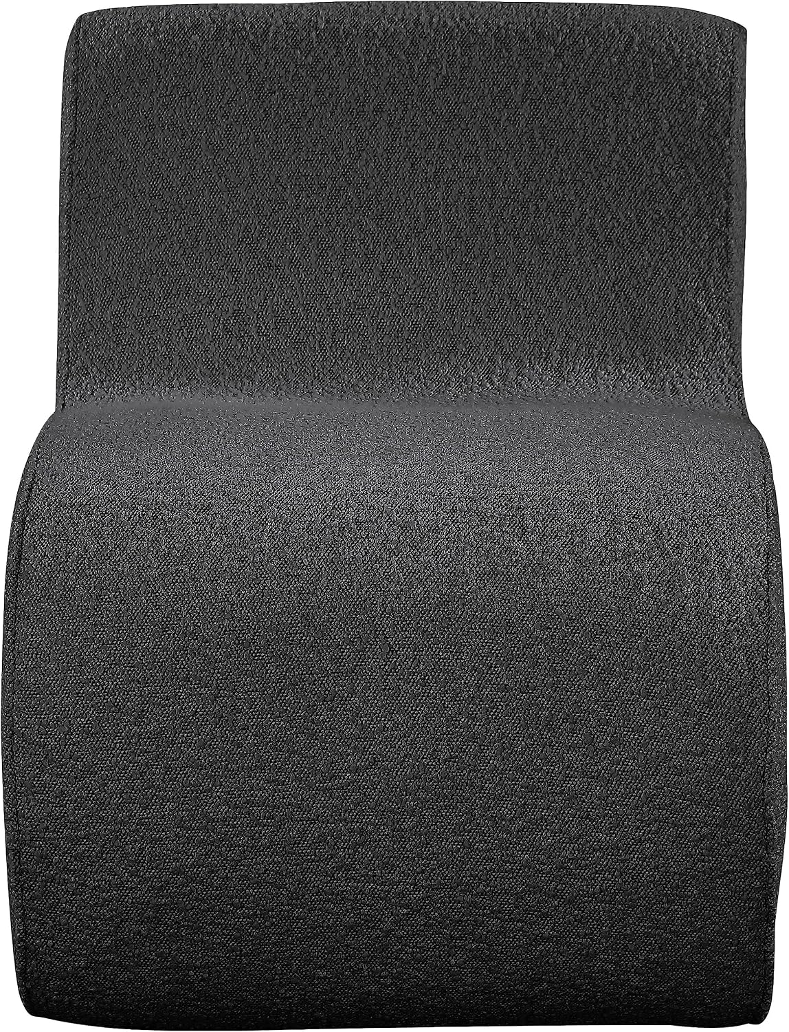 Meridian Furniture 599Black Desiree Collection Modern | Contemporary Boucle Fabric Upholstered Accent Chair with Rich Black Boucle Fabric, Curved Design, 22.5' W x 29' D x 28.5' H, Black