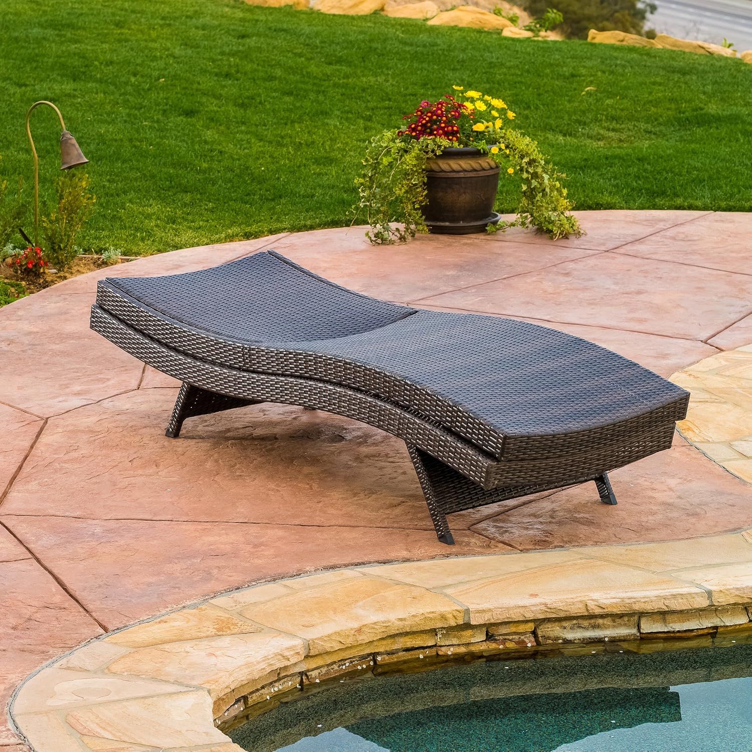 Christopher Knight Home Salem Outdoor Wicker Chaise Lounge Chairs, Brown - 2-Pcs Set