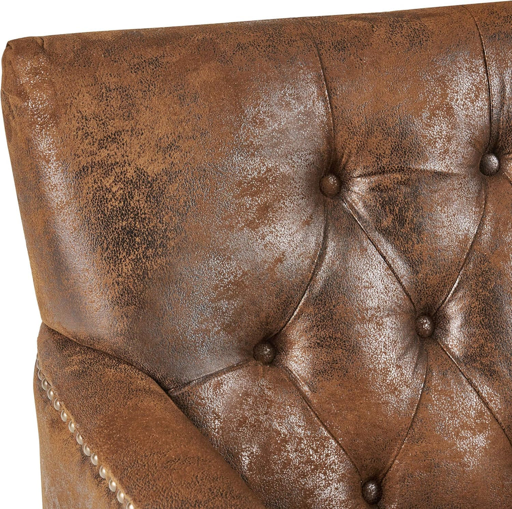 Christopher Knight Home Malone Tufted Club Chair, Brown 28D x 29.5W x 33.5H Inch