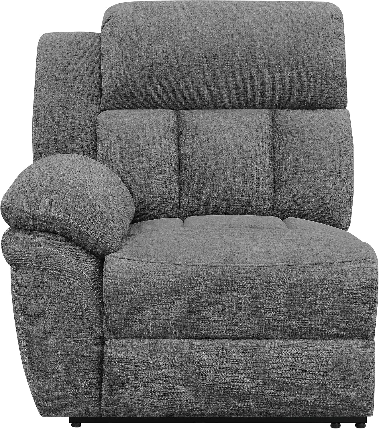 Coaster Home Furnishings - Bahrain - Upholstered Reclining Sofa with Dual Recliners, Pillowtop Arms, Tufting Accents and Transitional Style - Living Room - 99-Inch - Charcoal - 609541
